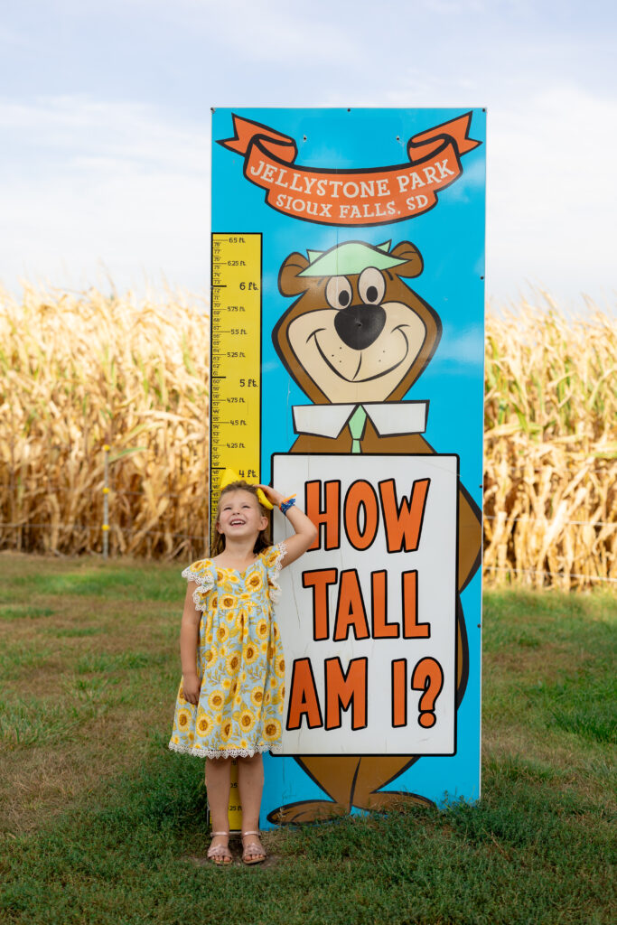 How Tall am I sign at Yogi Bear