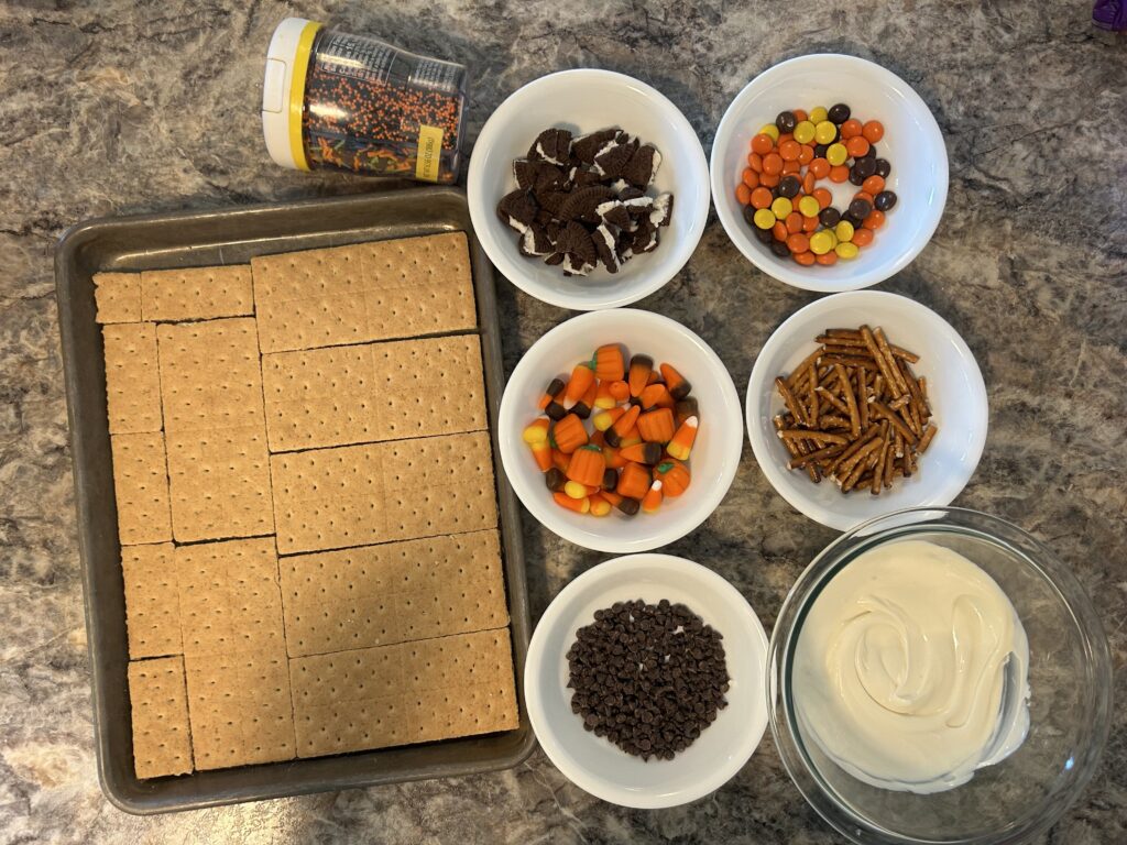 Ingredients for Halloween Bark