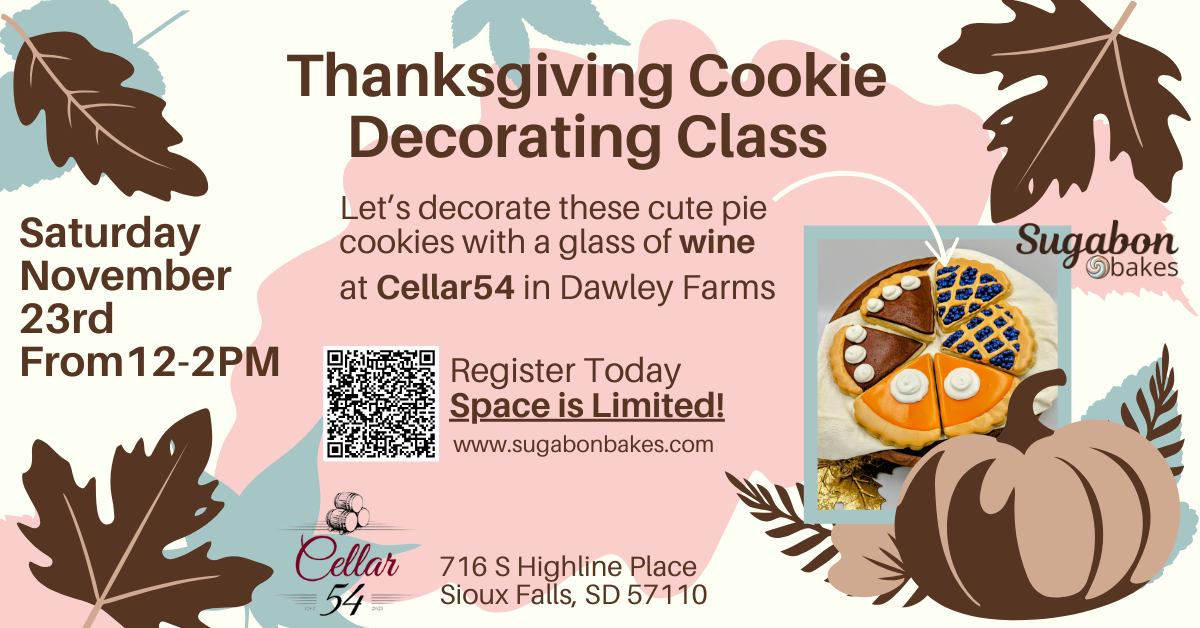 Thanksgiving Cookie Decorating Class Flyer