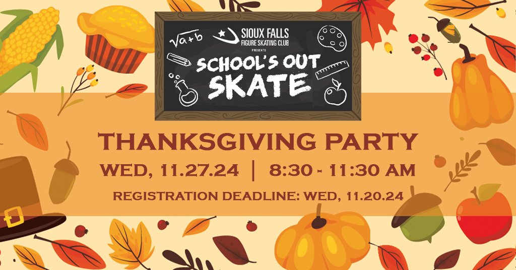 Ice Skating Sioux Falls Thanksgiving Flyer