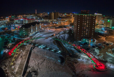 Downtown Sioux Falls at Night