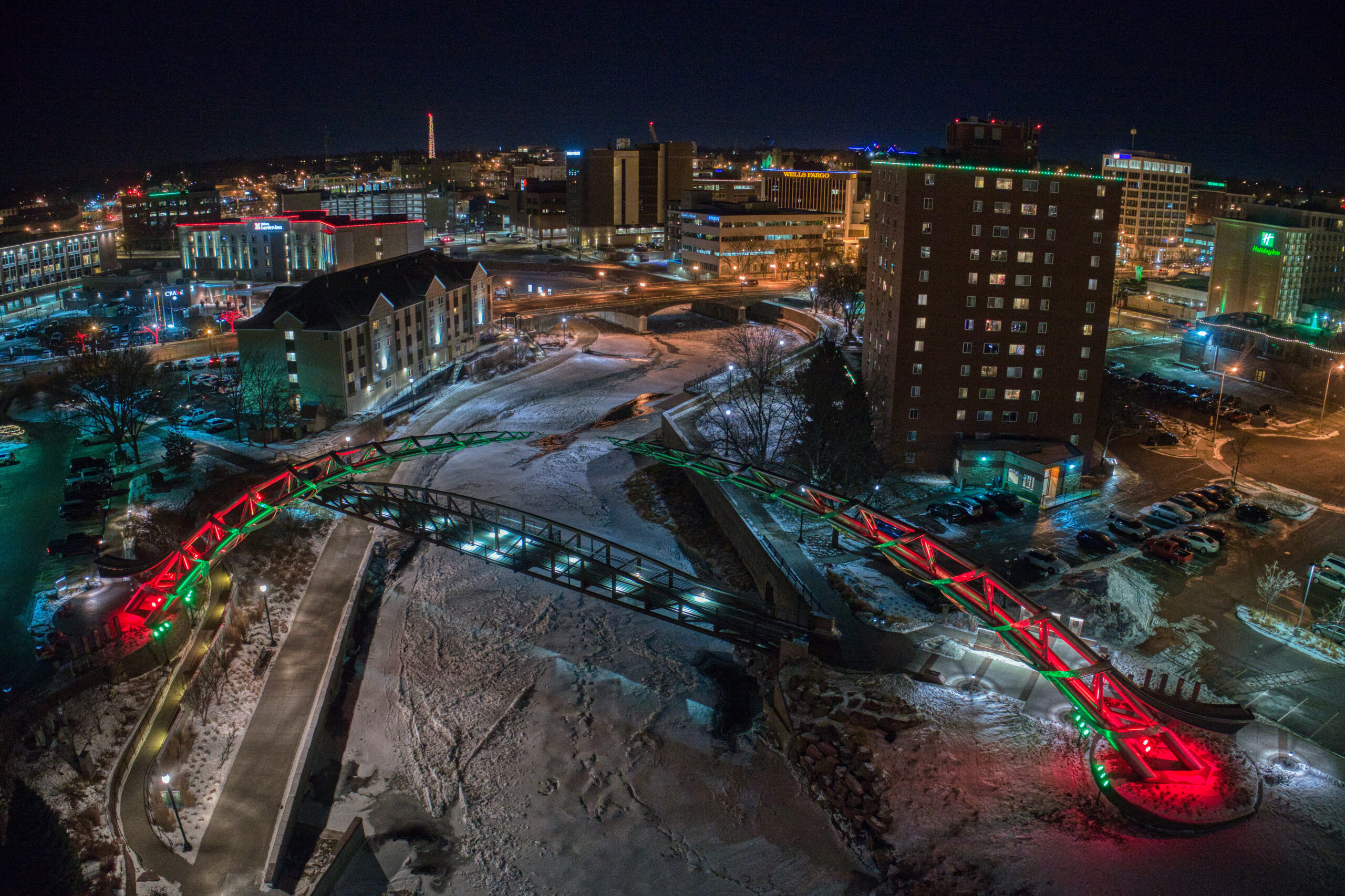 Downtown Sioux Falls at Night