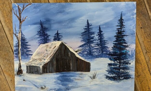 Homeschool Bob Ross Inspired Painting