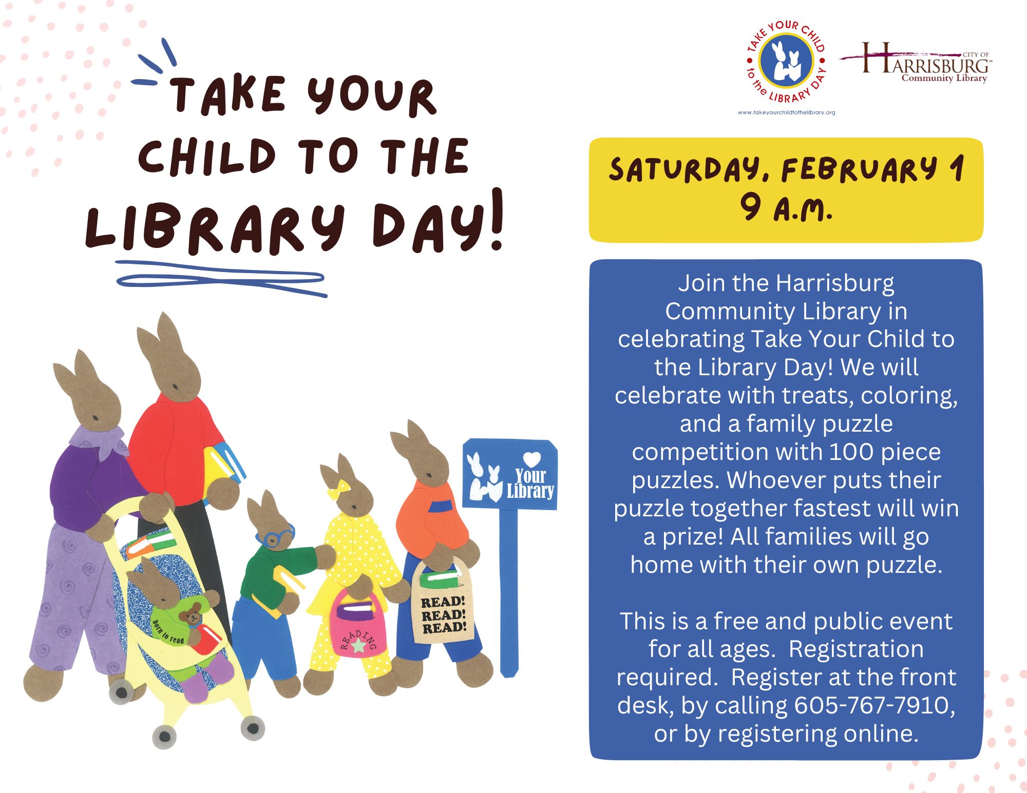 Take your child to the library day information