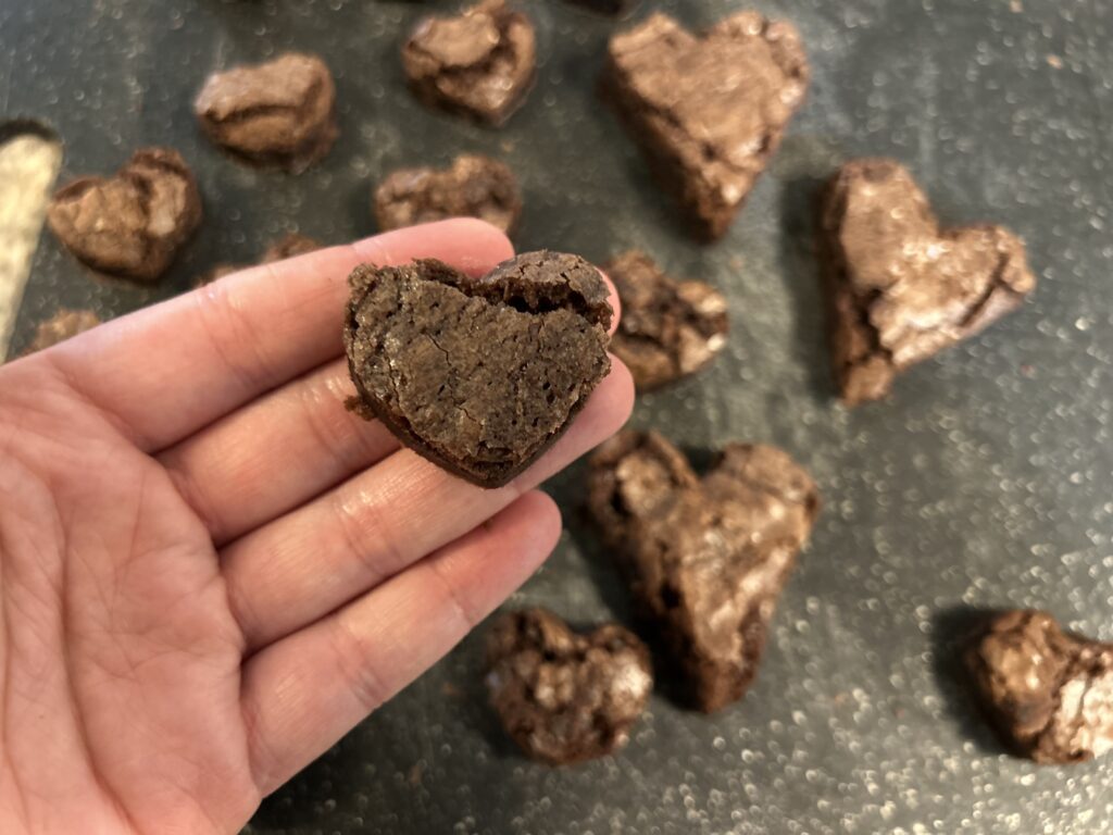 Cut Valentine Brownie bite