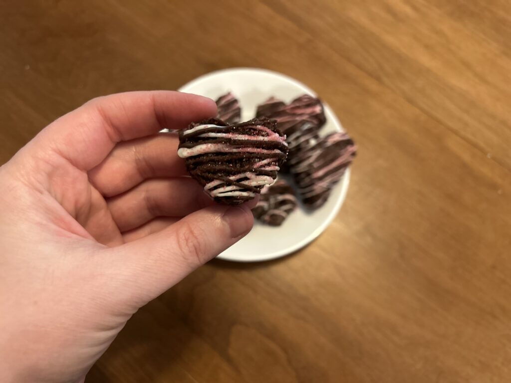 A decorated Valentine Brownie