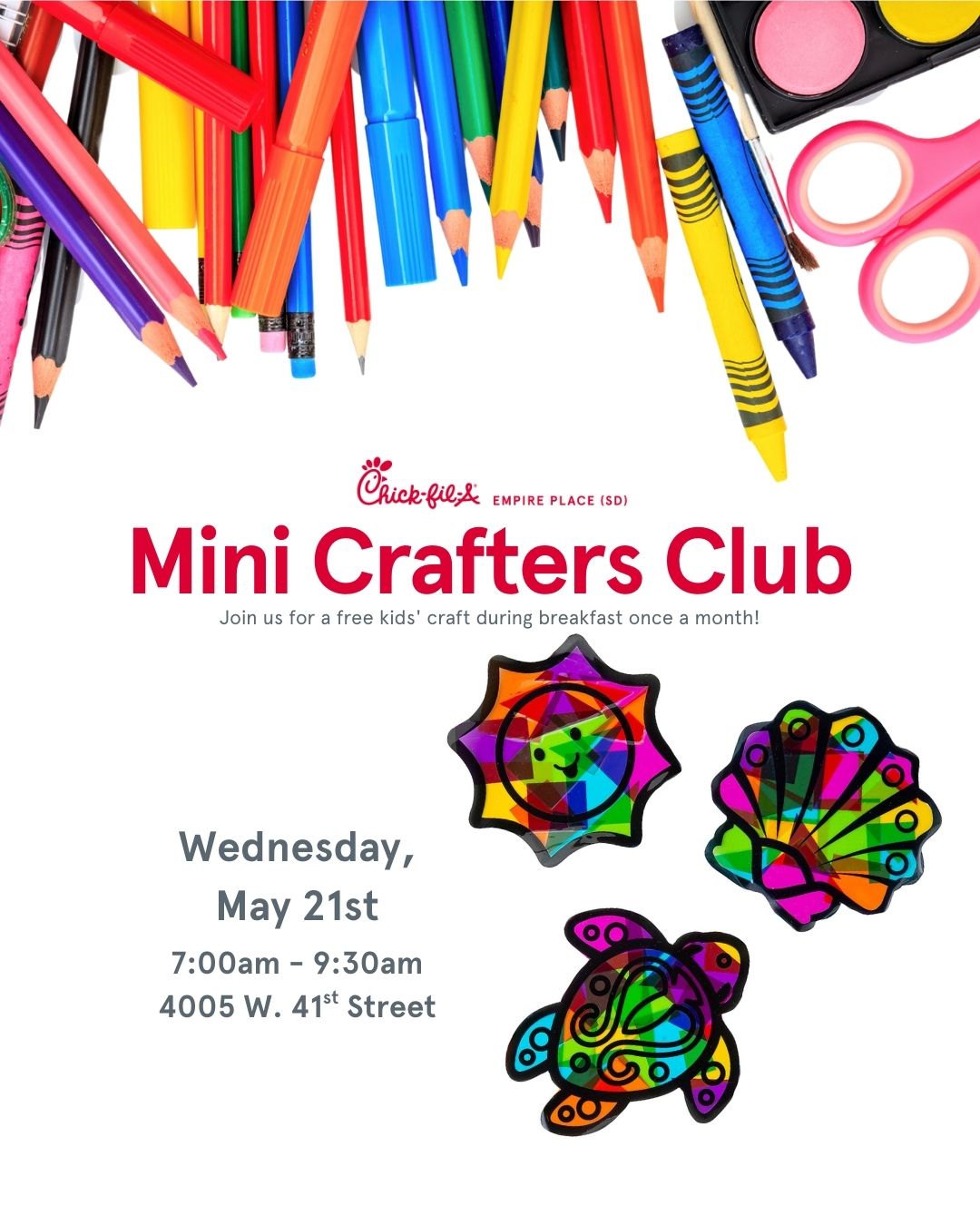 Chick-fil-A Empire Place - Mini Crafters Club