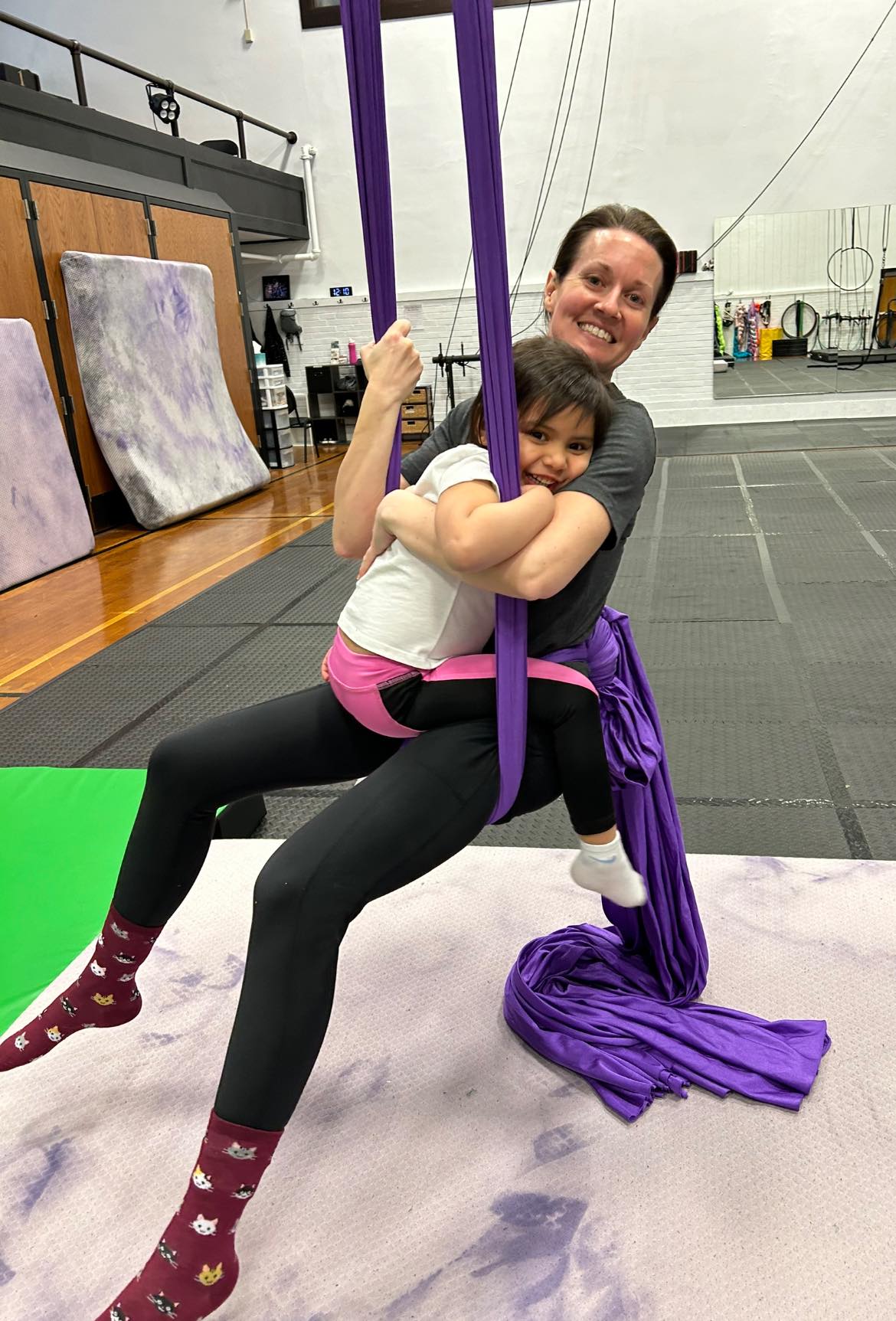My Mini & Me Aerial Silks Try It Class at South Dakota Aerial & Arts