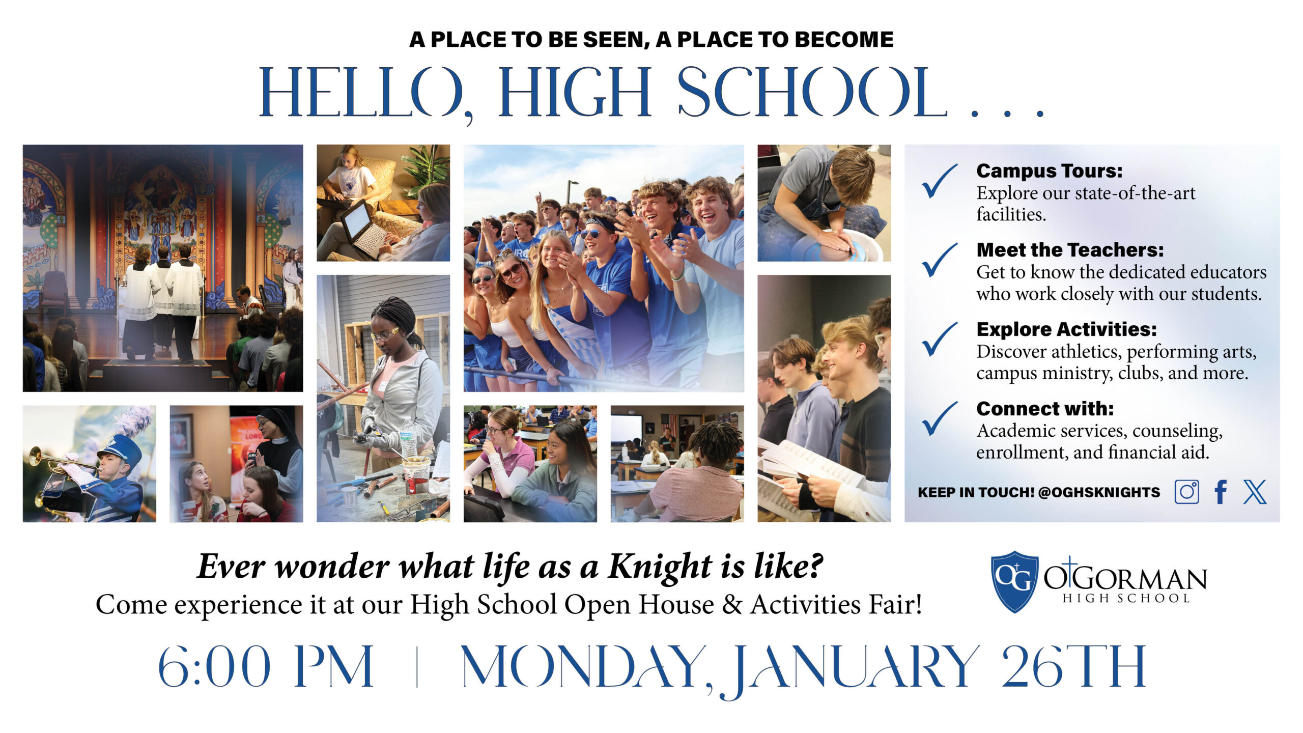Open House & Activities Fair at O'Gorman