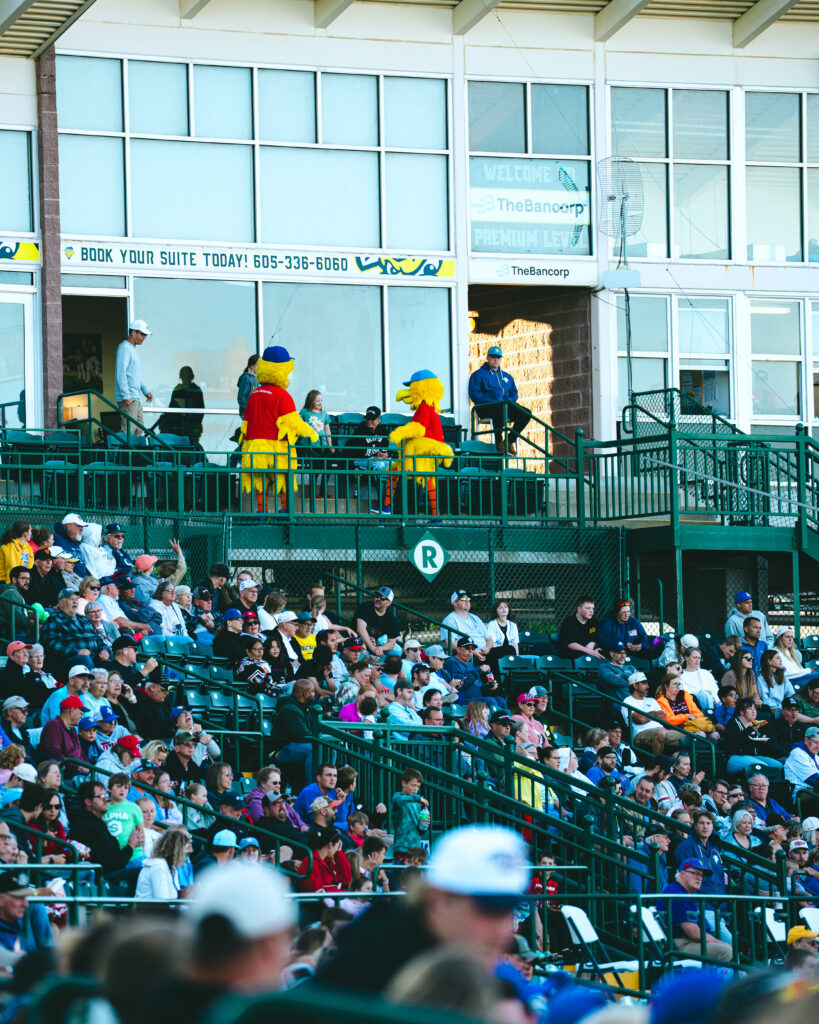 Cagey and Peep at a Sioux Falls Canaries Game