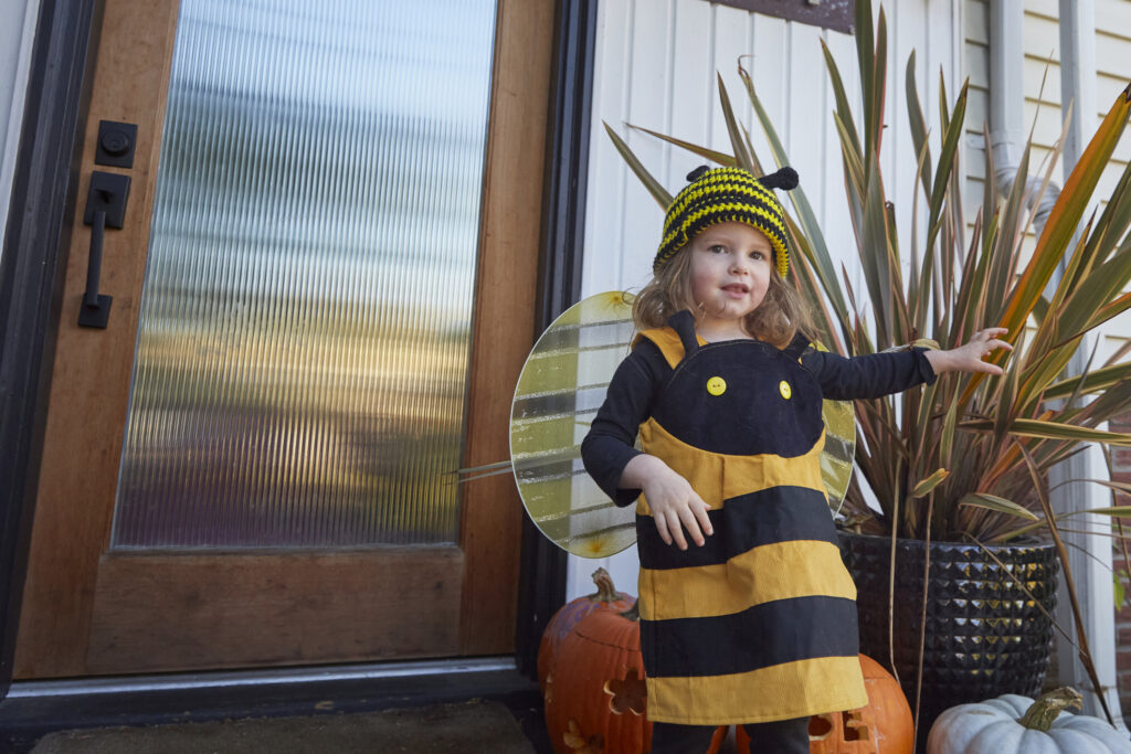 Girl dressed up for Halloween