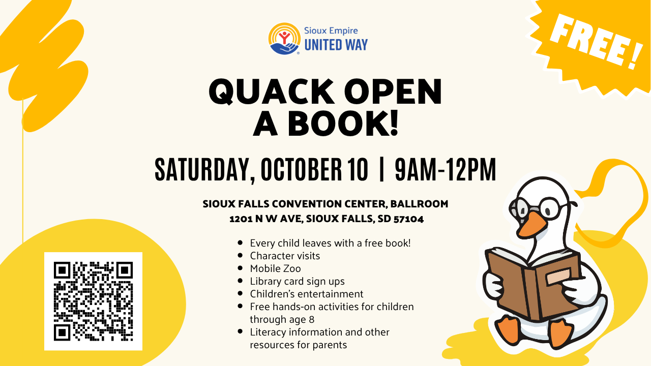Quack Open A Book! Sioux Empire United Way Reading Festival
